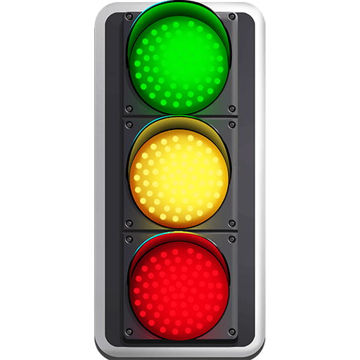 vertical traffic light as rendered by Twitter Emoji Stickers