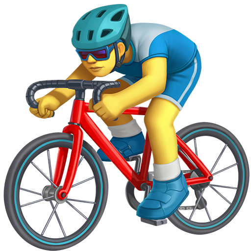 man biking as rendered by Twitter Emoji Stickers