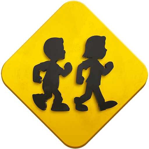 children crossing as rendered by Twitter Emoji Stickers