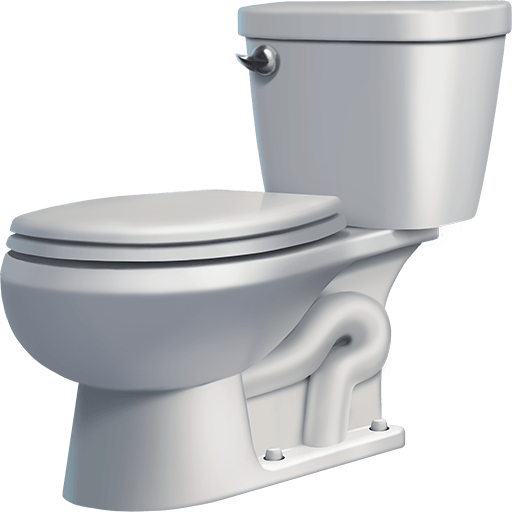 toilet as rendered by Twitter Emoji Stickers