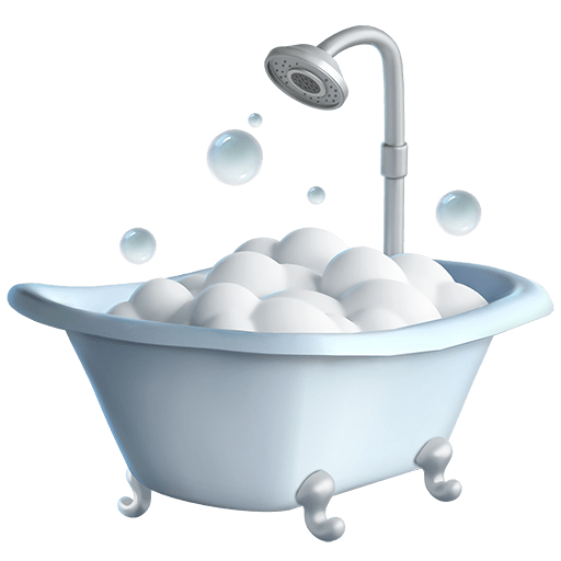 bathtub as rendered by Twitter Emoji Stickers