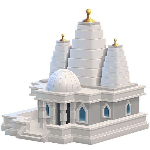 hindu temple as rendered by Twitter Emoji Stickers