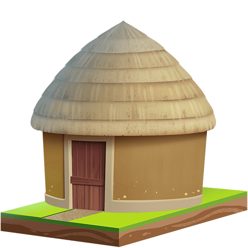 hut as rendered by Twitter Emoji Stickers