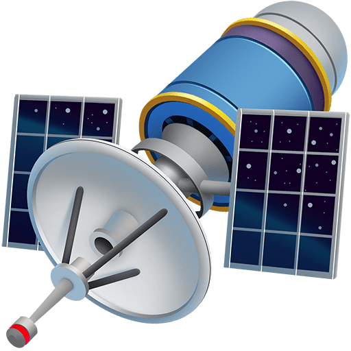 Satellit as rendered by Twitter Emoji Stickers