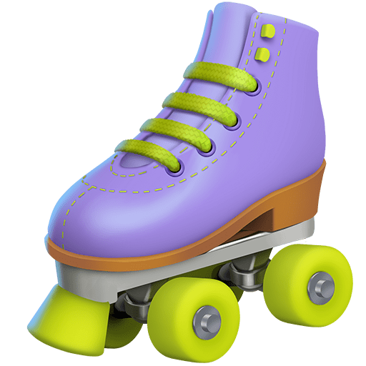 roller skate as rendered by Twitter Emoji Stickers