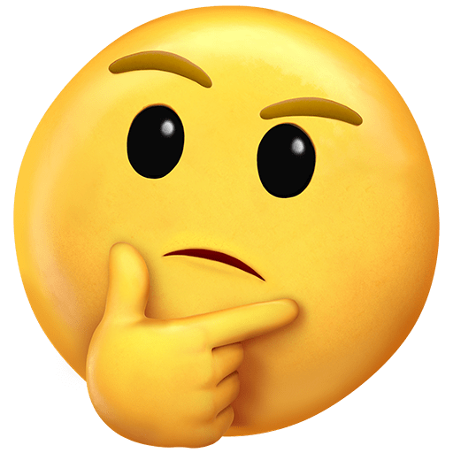 생각하는 얼굴 as rendered by Twitter Emoji Stickers