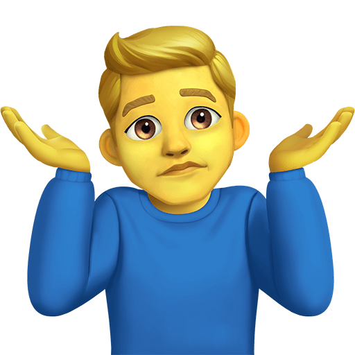 man shrugging as rendered by Twitter Emoji Stickers