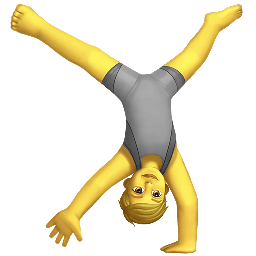 person cartwheeling as rendered by Twitter Emoji Stickers