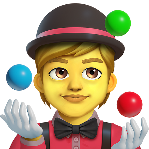 person juggling as rendered by Twitter Emoji Stickers