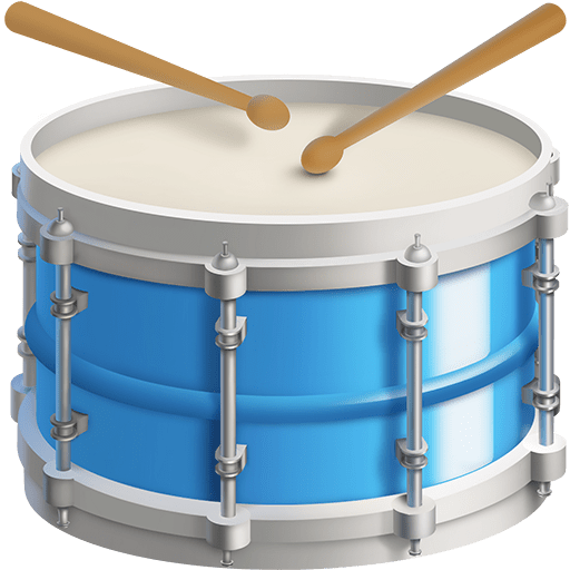 드럼 as rendered by Twitter Emoji Stickers