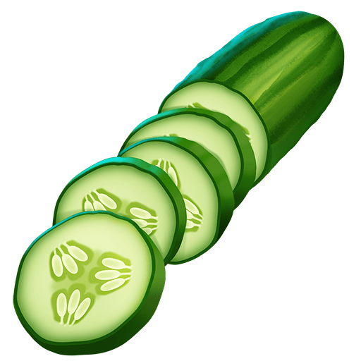 cucumber as rendered by Twitter Emoji Stickers