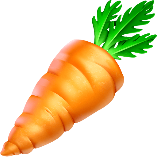 carota as rendered by Twitter Emoji Stickers