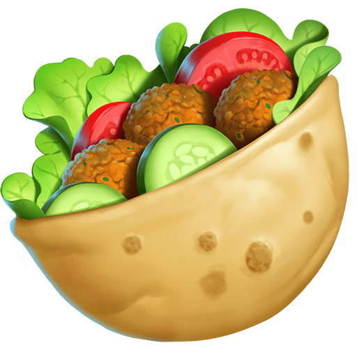 pita farcita as rendered by Twitter Emoji Stickers