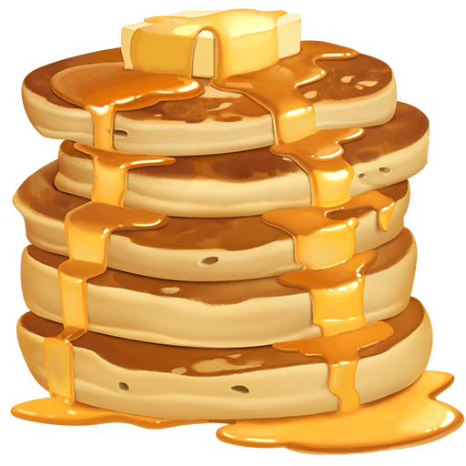pancakes as rendered by Twitter Emoji Stickers