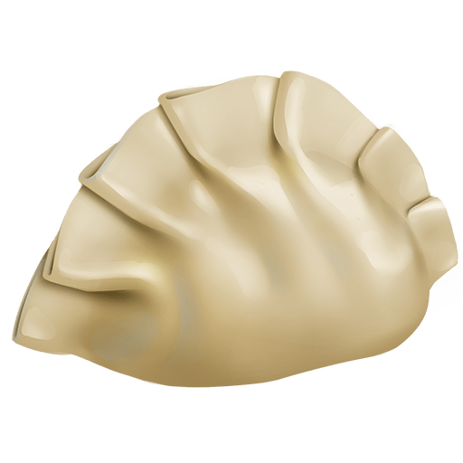 dumpling as rendered by Twitter Emoji Stickers
