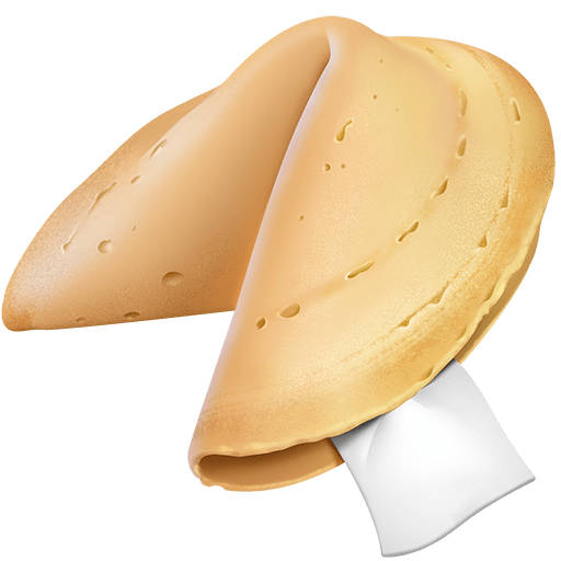 Glückskeks as rendered by Twitter Emoji Stickers