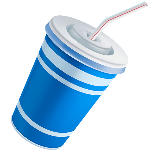 cup with straw as rendered by Twitter Emoji Stickers
