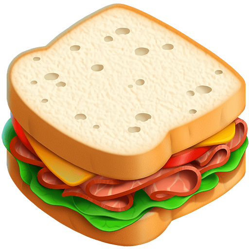 sandwich as rendered by Twitter Emoji Stickers
