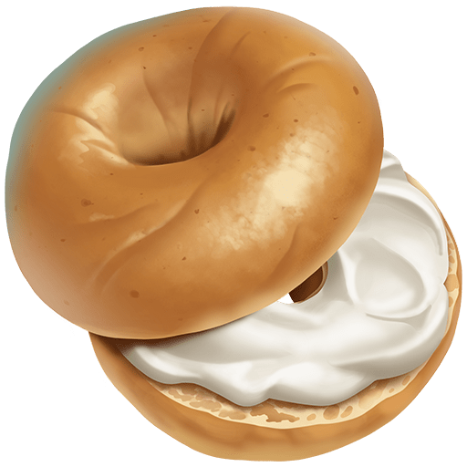 bagel as rendered by Twitter Emoji Stickers