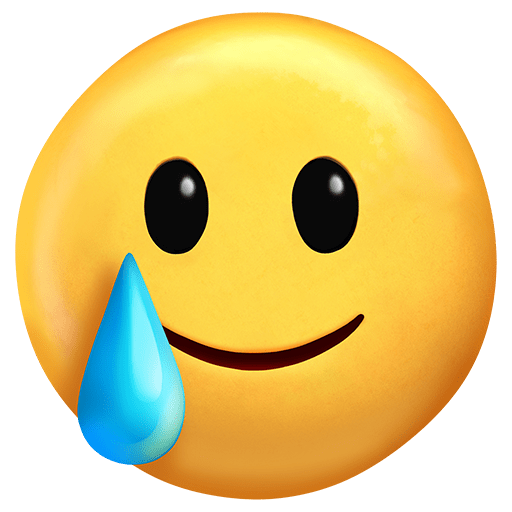 Rosto Sorridente Com Lágrima as drawn by Twitter Emoji Stickers in 13.1