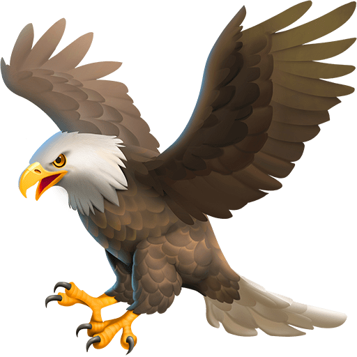 eagle as rendered by Twitter Emoji Stickers