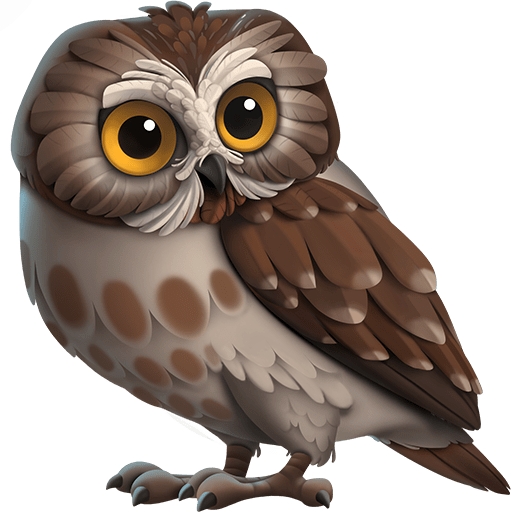 owl as rendered by Twitter Emoji Stickers