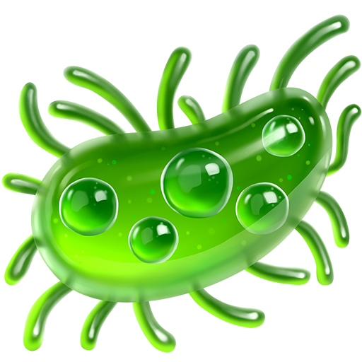 microbe as rendered by Twitter Emoji Stickers