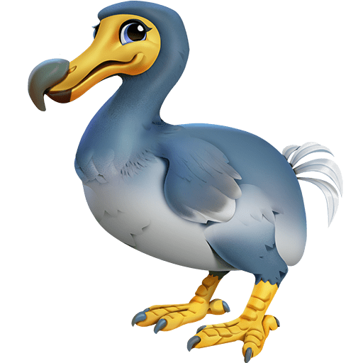 dodo as rendered by Twitter Emoji Stickers