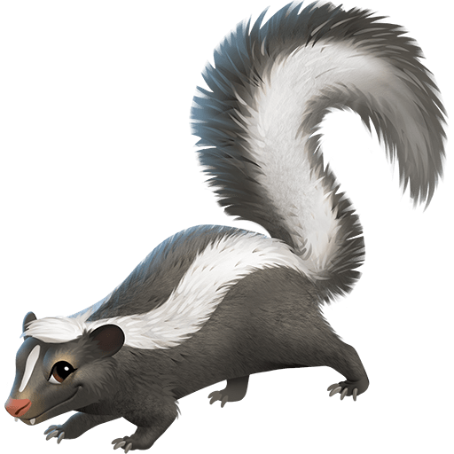 skunk as rendered by Twitter Emoji Stickers