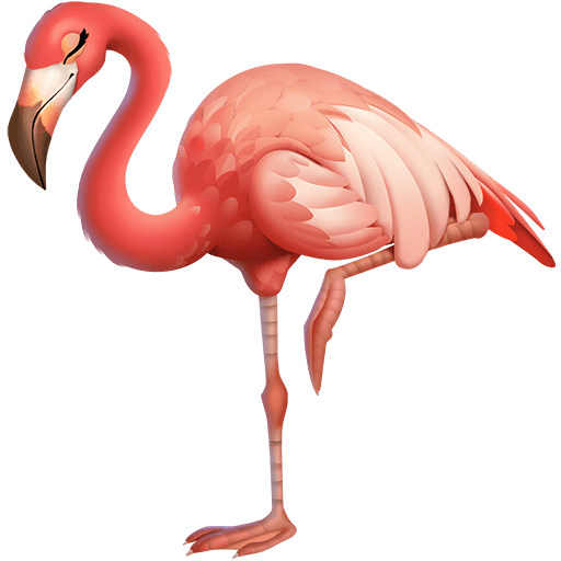 fenicottero as rendered by Twitter Emoji Stickers