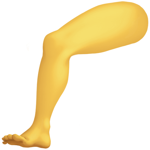 leg as rendered by Twitter Emoji Stickers