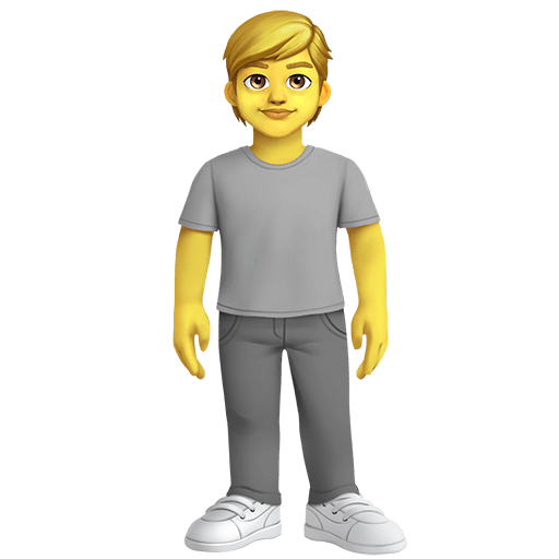 person standing as rendered by Twitter Emoji Stickers