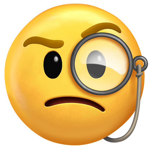 Face with Monocle as drawn by Twitter Emoji Stickers in 13.1