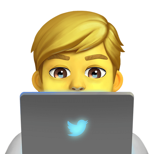 profesional de la tecnología as rendered by Twitter Emoji Stickers