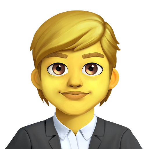 office worker as rendered by Twitter Emoji Stickers