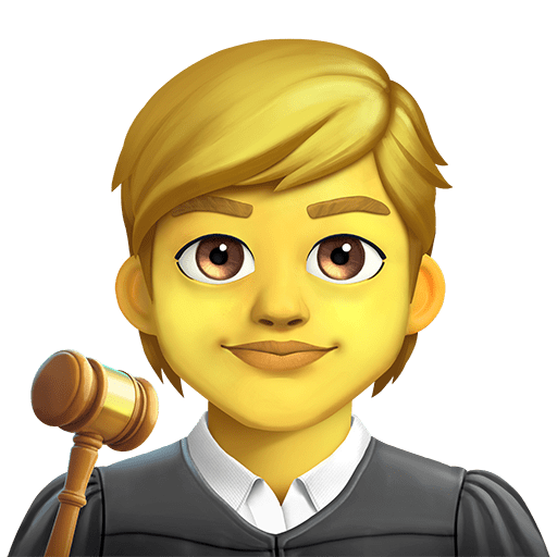 judge as rendered by Twitter Emoji Stickers