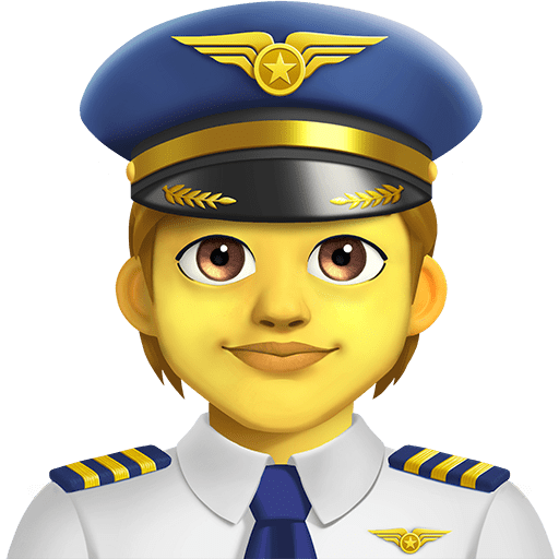 pilot as rendered by Twitter Emoji Stickers