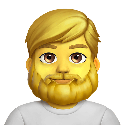 person: beard as rendered by Twitter Emoji Stickers