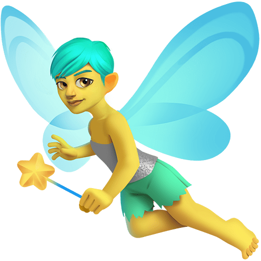 fairy as rendered by Twitter Emoji Stickers