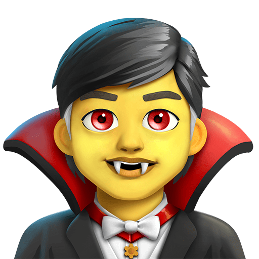 vampiro as rendered by Twitter Emoji Stickers