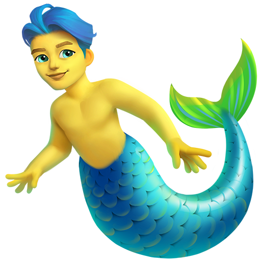 merman as rendered by Twitter Emoji Stickers