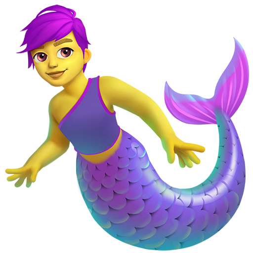 merperson as rendered by Twitter Emoji Stickers