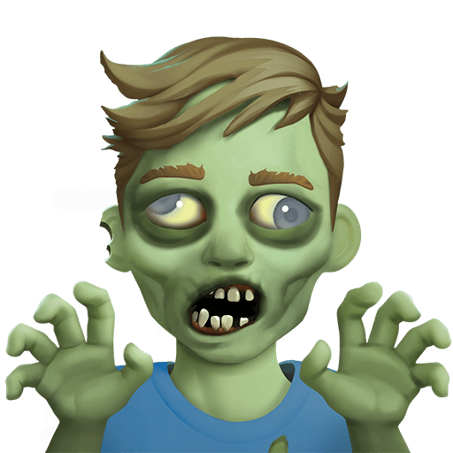 man zombie as rendered by Twitter Emoji Stickers