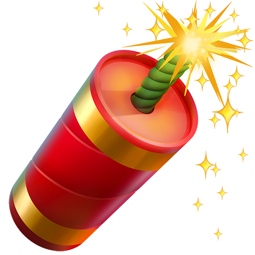 Feuerwerkskörper as rendered by Twitter Emoji Stickers