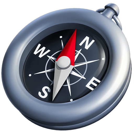 compass as rendered by Twitter Emoji Stickers