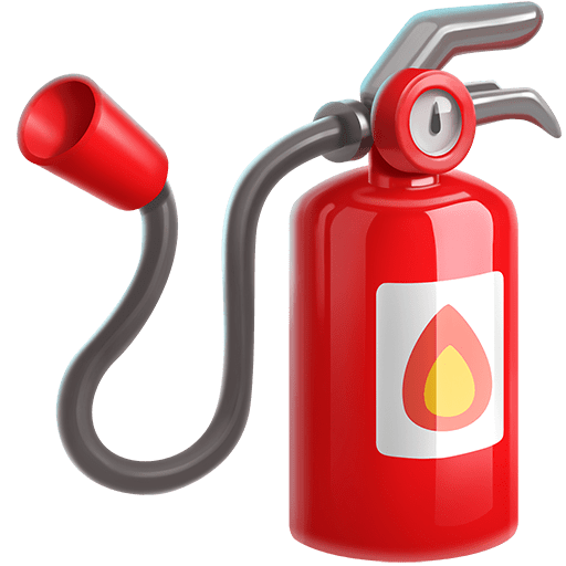 fire extinguisher as rendered by Twitter Emoji Stickers