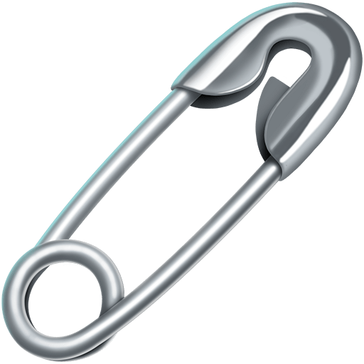 safety pin as rendered by Twitter Emoji Stickers