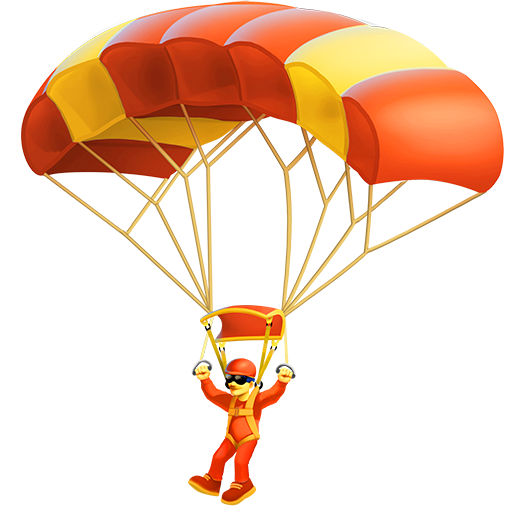 parachute as rendered by Twitter Emoji Stickers