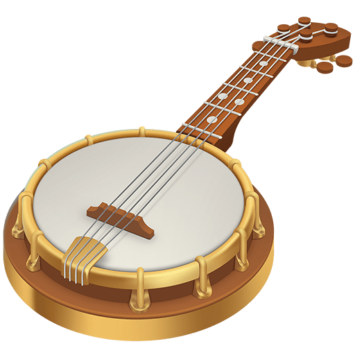 Banjo as rendered by Twitter Emoji Stickers