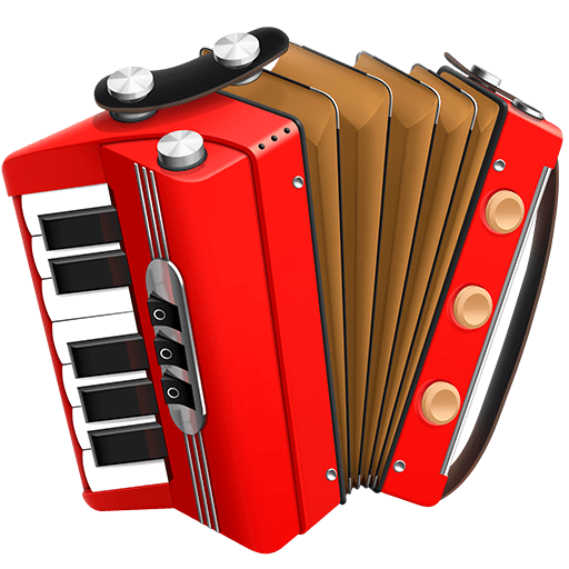 accordion as rendered by Twitter Emoji Stickers